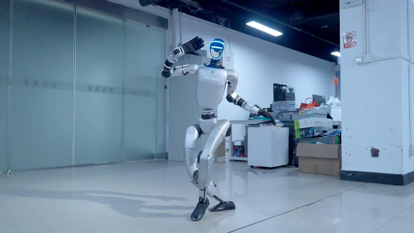 Unitree G1の歩行デモ(Unitree Robotics公式画像)