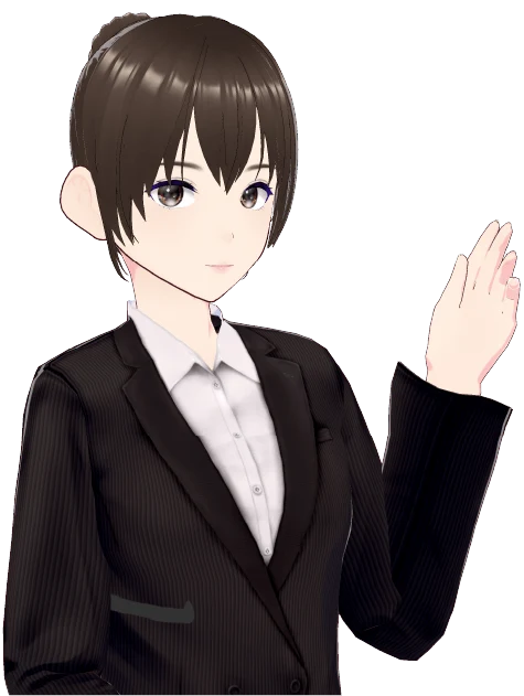 こちらを向いて案内するAICOの3Dアバター