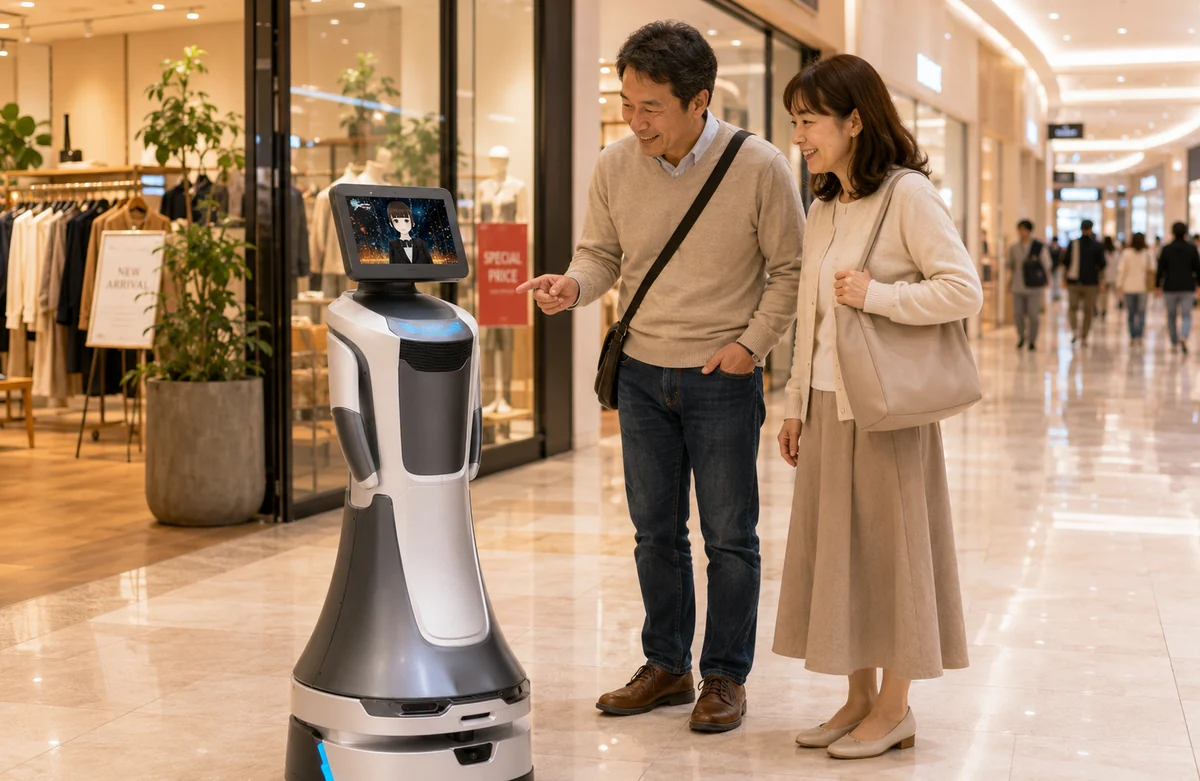 サービスロボットによる接客・販売の利用イメージ